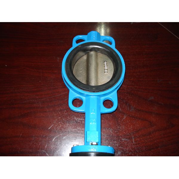 API 609 / ISO 5752 / BS5155 Standard One Shaft Without Pin Type Wafer Butterfly Valve