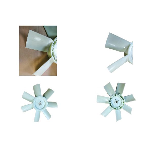 7 Blades 4 Holes Engine Fan Blade Mitsubishi 6D31 Excavator Motor Spare Parts