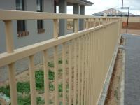 Aço tubular preto 6 vedação de alumínio ornamental residencial