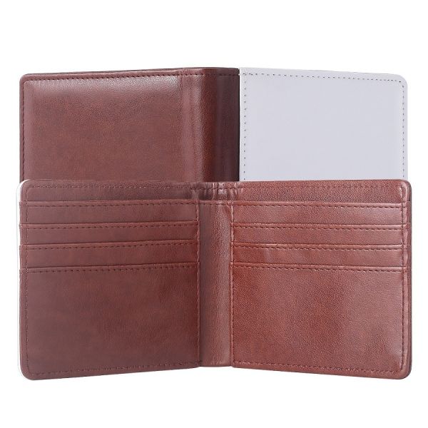 Mens Personalized Bifold Wallet With Multiple Card Slots PU leather Sublimation Wallet Blanks
