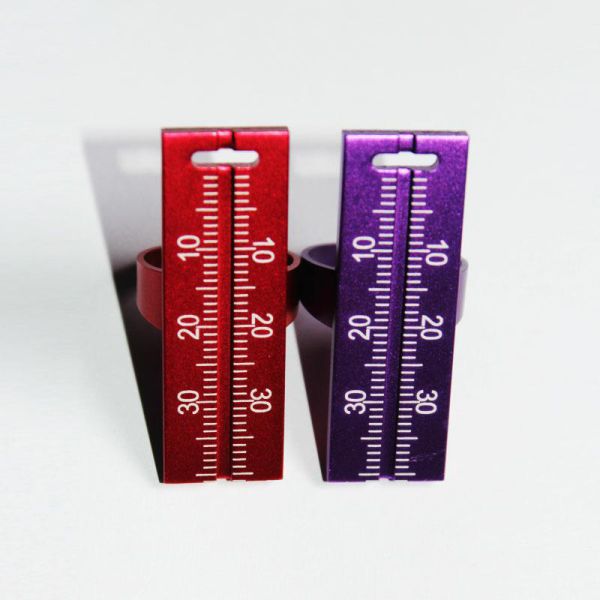Bloco de medição Endo dental colorido, régua Endo do dedo da liga de alumínio