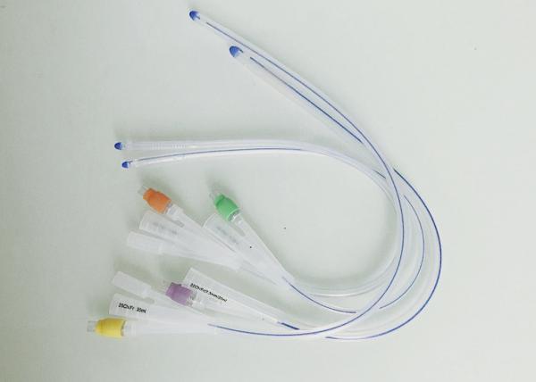 Medical Silicone Material Double Balloon Foley Catheter 5 - 30ml Balloon Capacity