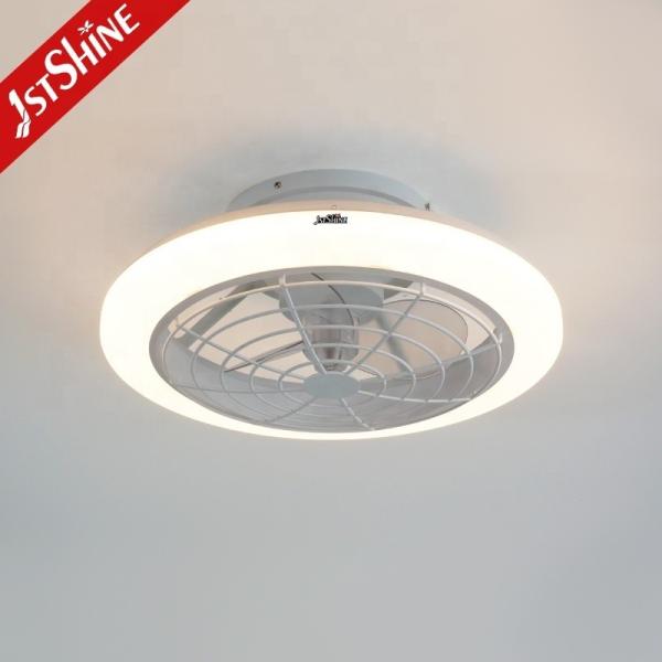 Material do corpo metálico 20 Ventilador de teto de pequeno espaço com iluminação LED de 40W e corpo de plástico