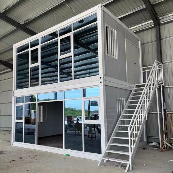 Customize Layout Waterproof Fireproof Windproof 20 40 ft Wood Grain Security Prefab Detachable Container House For Office