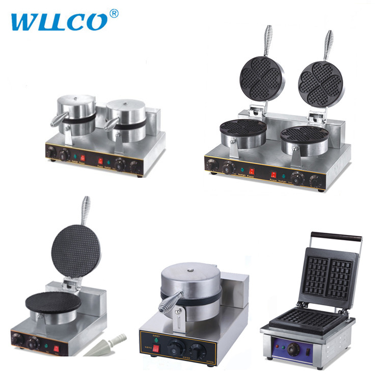 Custom Color Mini Electric Egg Breakfast Custard Sundae Pizza Crepe Round Waffle Maker