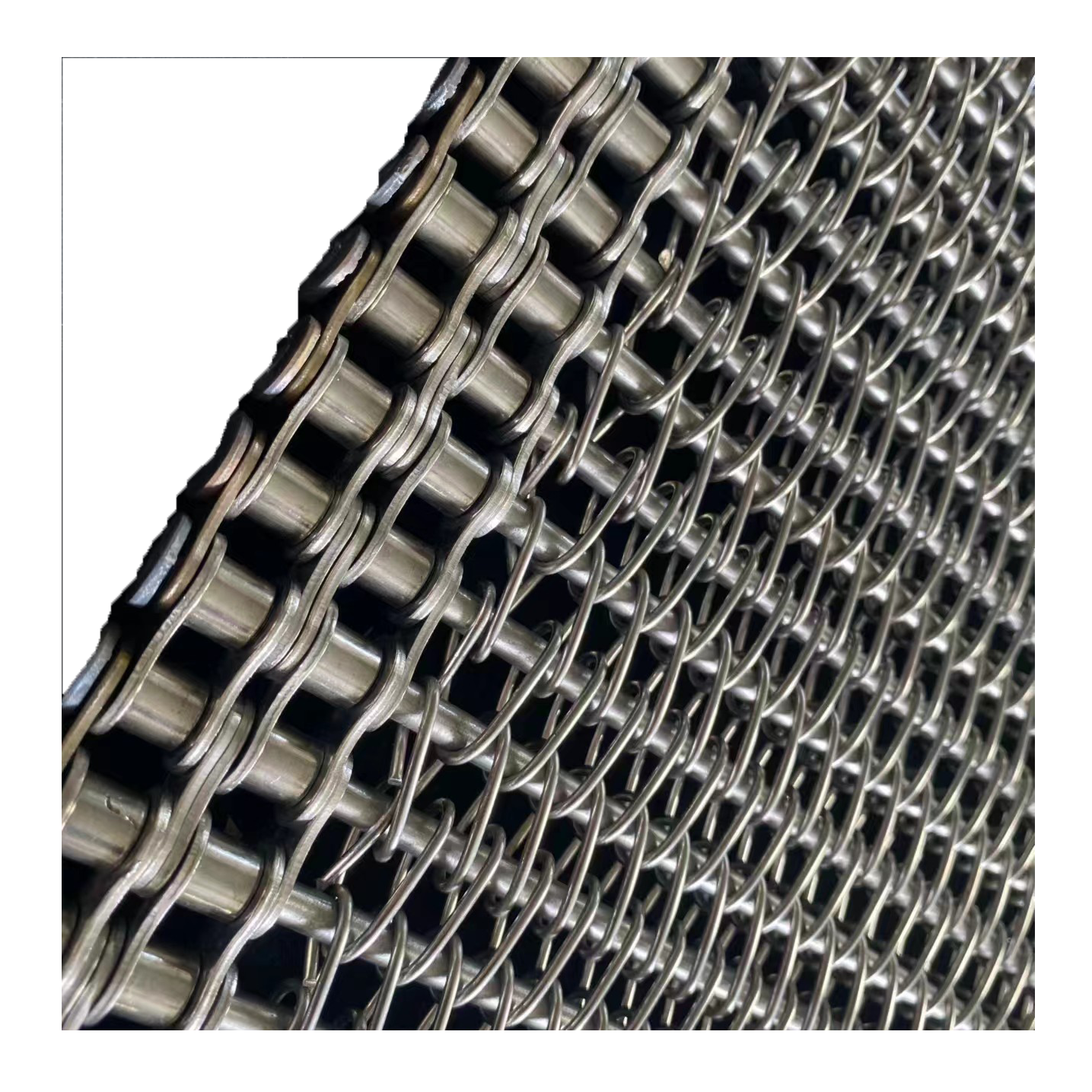 Long Life Stainless Steel Wire Mesh Conveyor Belt For Baking Drying Washing Frying Lines