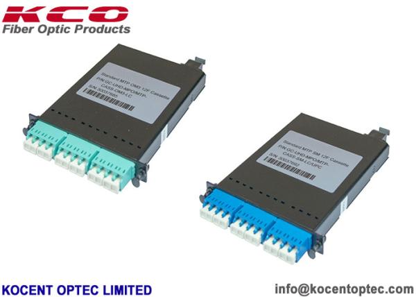 Cassette modulaire optique de connecteur de fibre de Mpo d'adaptateur de 12 fibres LC pour le tableau de connexions