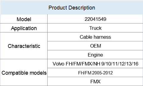 Industrial Machinery 22041549 FM13 Truck Engine Cable Wire Harness Assembly