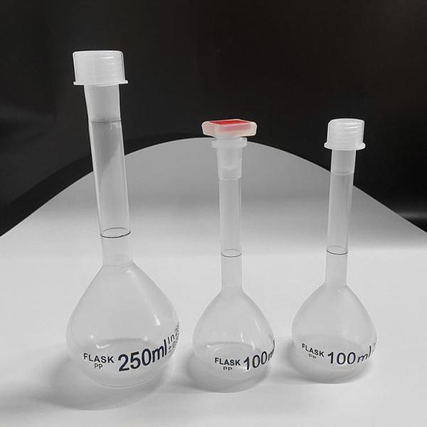 100ml Plastic Lab Volumetric Measuring Flasks with Snap Caps Measuring Flask Heatproof for Laboratory