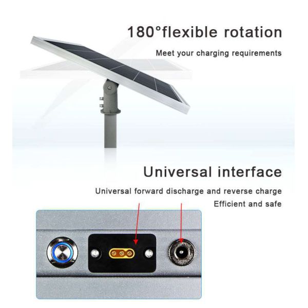 70Ra 10000Lm Solar Powered LED Street Lights 12V 40AH For Parking Lot