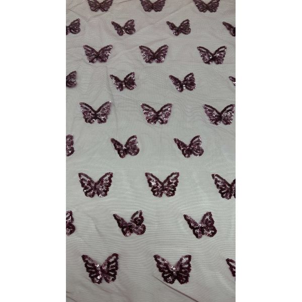 Luxary Butterfly Sequin Embroiderey Fabric Durable and Elegant Luxary Embroidery Fabric Wedding Birthday Occasions Hight Quality Sequin Embroidery Lace Fabric