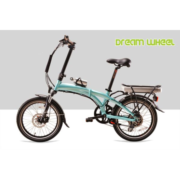 32km/h Electric Folding Bike , Electric Folding Bicycle With Pedal Assist System
