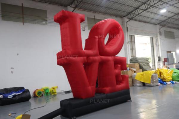 Cusomized Outdoor Display Inflatable Letter Billboard Inflatable LOVE for Outdoor Advertising