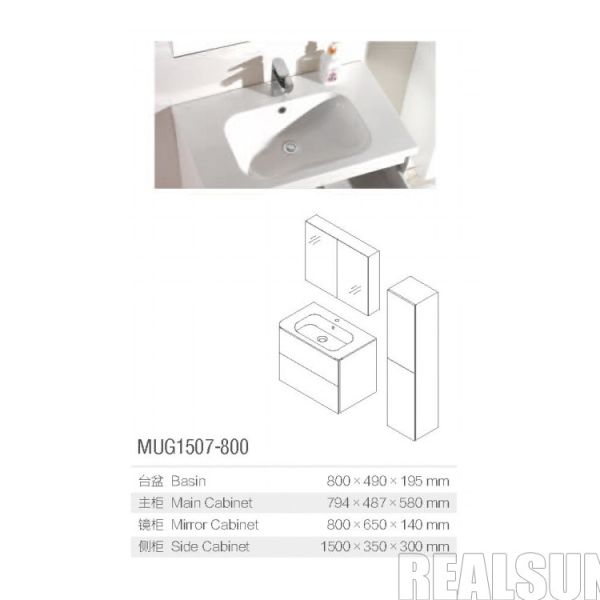 42 Inch Contemporary Bathroom Vanities American Style Mdf Floating Wall Sink