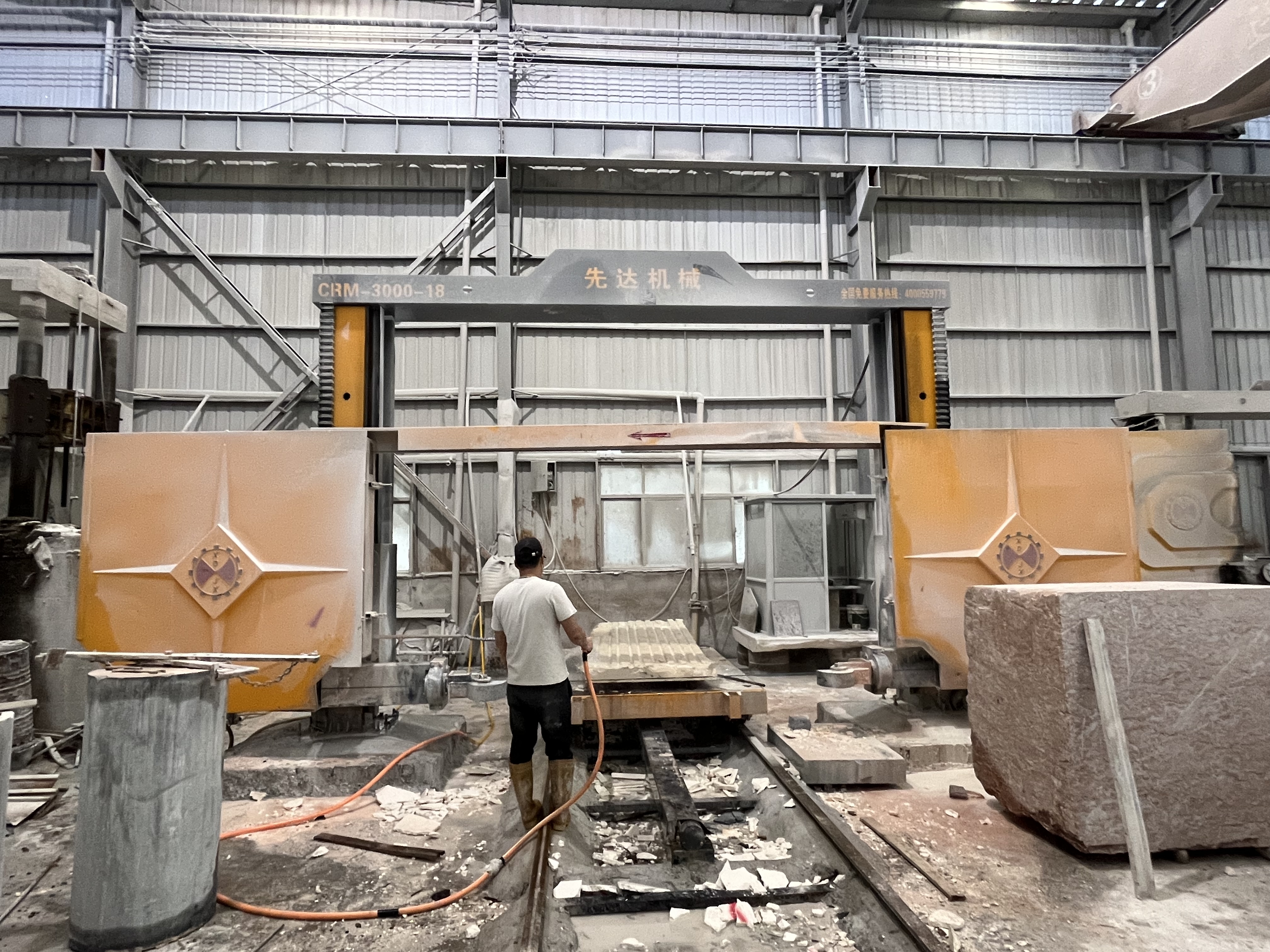 4 Axis High Efficiency CNC Block Dividing Machine with 3000mm Max Processing Size for Stone Cutting