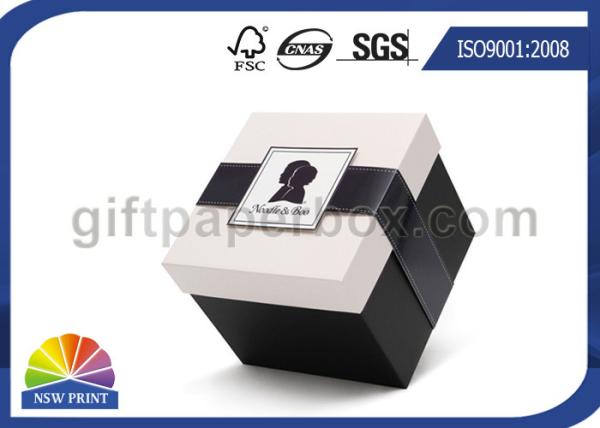 Black And White Striped Gift Box Cardboard Paper Square Gift Box