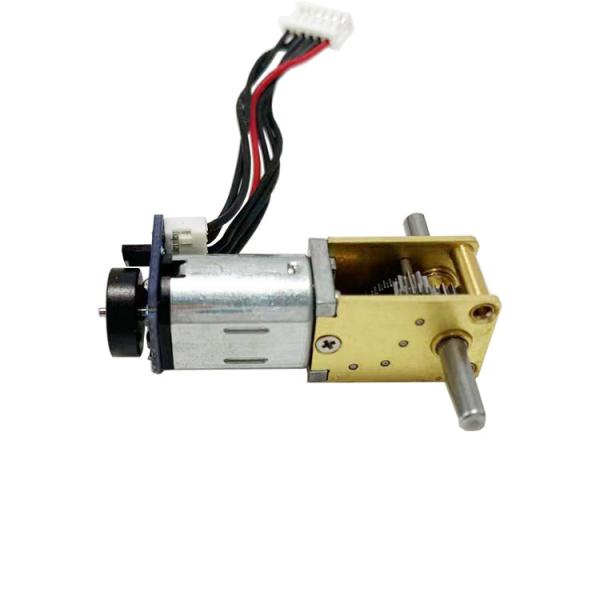 Motor de engrenagem a corrente contínua de escova de 12 V com caixa de engrenagens de minhoca para fechaduras de portas elétricas