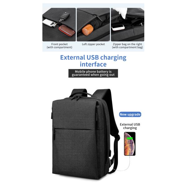 Logo personnalisé de haute qualité chargeur USB hommes ordinateur portable d'affaires sac à dos école imperméable sac à dos homme sac à dos sac à dos sac à dos portable