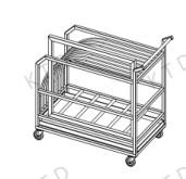 Aluminium Tube Industrial Trolley Eco Friendly Frame Carrier Vertical Trolleybus