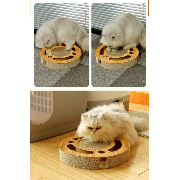 Bola de juguete de gato de madera 5.5 * 33cm Estilo de lujo lindo para juego interactivo y entretenimiento