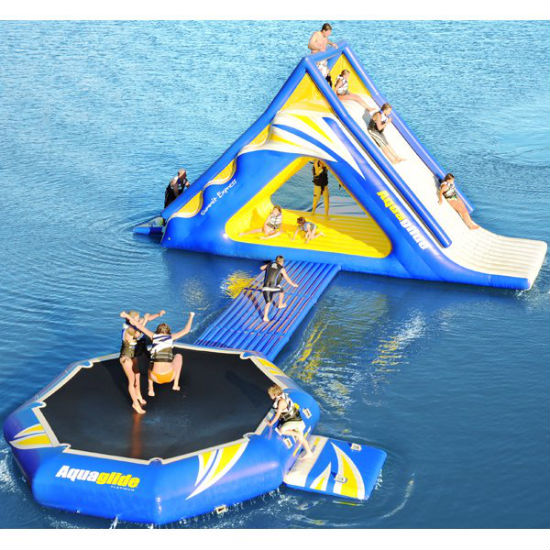 Giant commercial inflatable water park floating island Inflatable aqua park