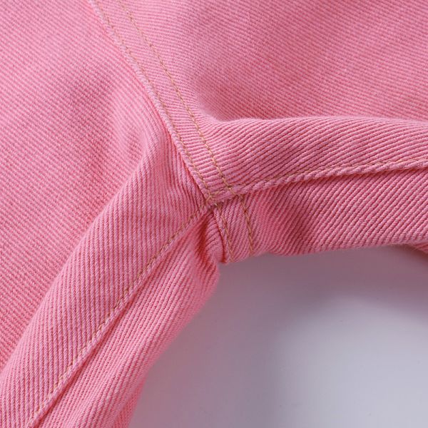 Pink Ripped High Waist Straight Wide Leg Jeans Women