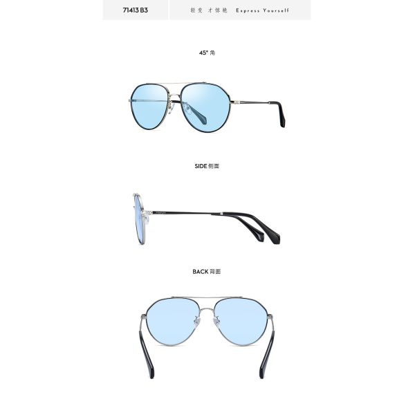 Durable Polarized Aviator Sunglasses Mens , Oversized Metal Frame Sunglasses Multi Color