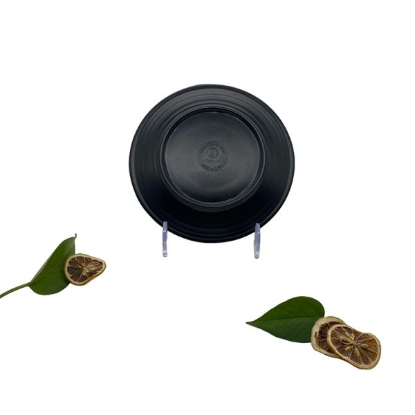 Matte Black Restaurant Melamine Dinner Plates ​7'' Hot Pot Dinnerware