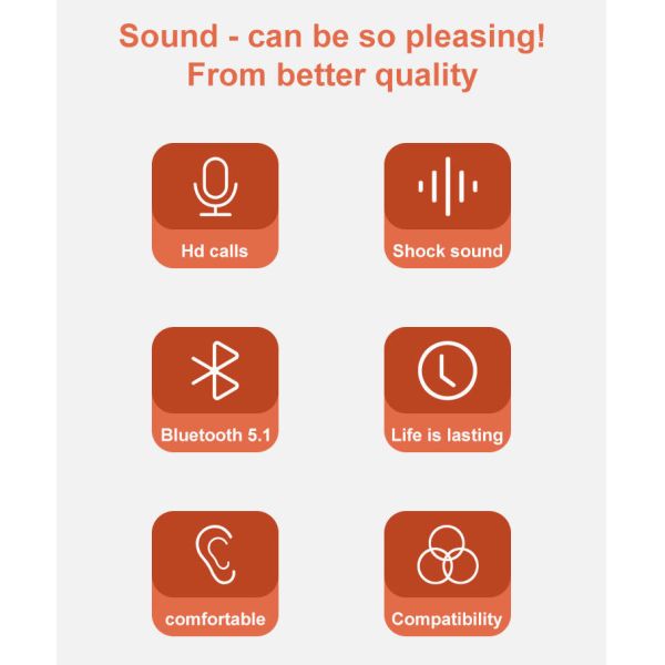 Wireless Running Earphones Earhook Noise Canceling HiFi Stereo Sound For Iphone