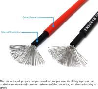 Sistema híbrido de 100 m de comprimento Cable fotovoltaico solar 6mm2 Para sistema de montagem solar