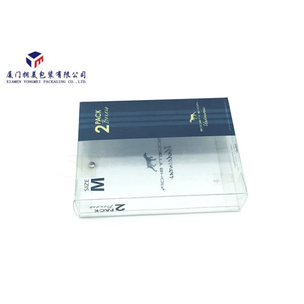 Hang Hook On Box Top Men Underwear Hard Plastic Box Packaging PET Plastic Box