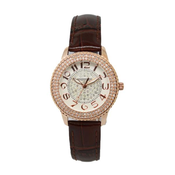 Jewelry Round Case Stainless Steel Bracelet Watches For Women , Steel Strap Watch