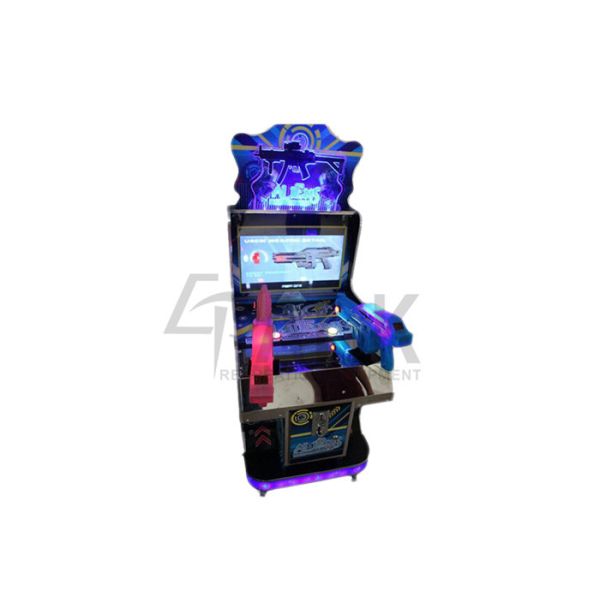 English Version Kids Coin Operated Game Machine , Gun Strick Shooting Games