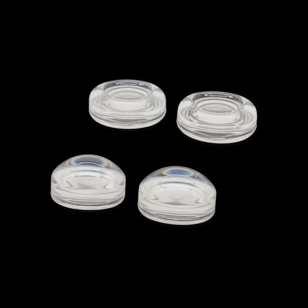 4-in-1 Dual-Height Transparent Liquid Silicone Thumb Grip Caps for Nintendo