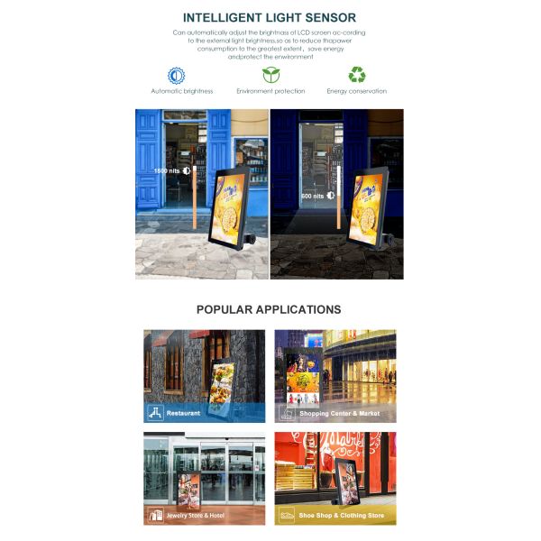 Наружный емкостный сенсорный ЖК-дисплей портативный с колесами, рекламный дисплей с цифровыми вывесками, питаемый батареей