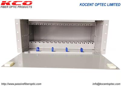 4U 16 Slot LGX PLC Optica FIbra Splitter Rack Mount Chassis Box For FTTH FTTx