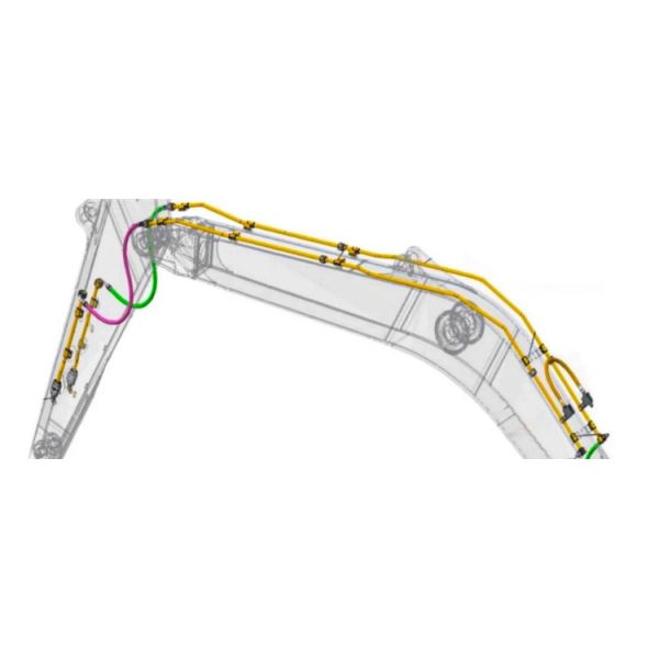 Excavator Hydraulic Hammer Piping Kit For Kobelco Sk200 Sk210-6 Sk230-6