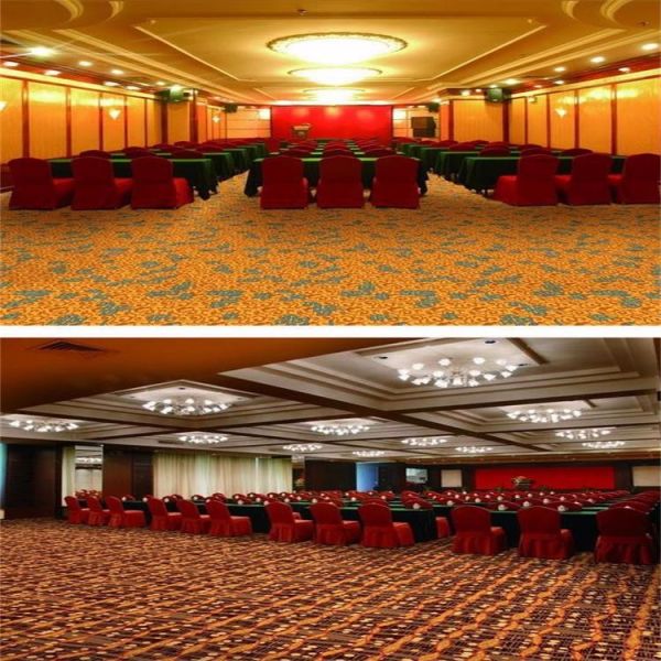 Elegant red printed wall to wall nylon carpet for commercial