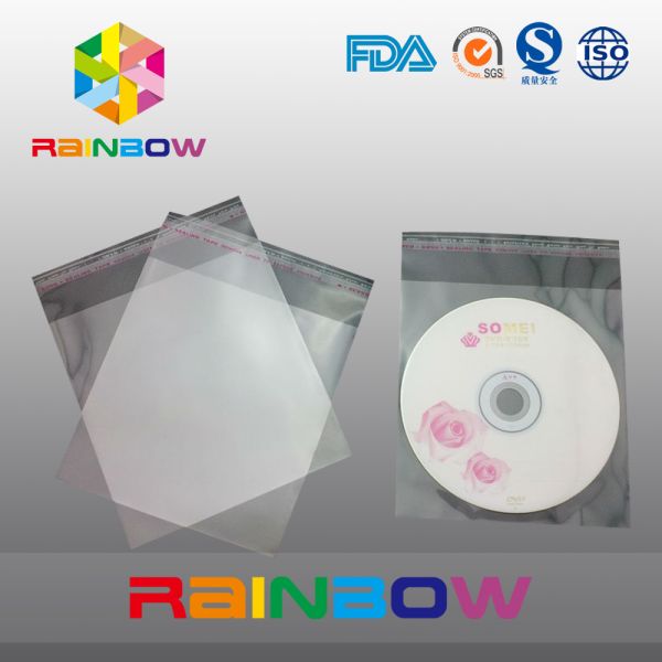 Red OPP Header Bag , Printed Cellophane Bags , Flat Plastic Bags