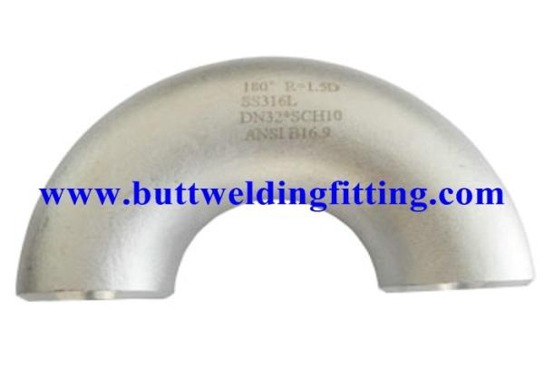 L / SR Stainless Steel Tubing Elbows Inconel 625 180 Degree Elbow