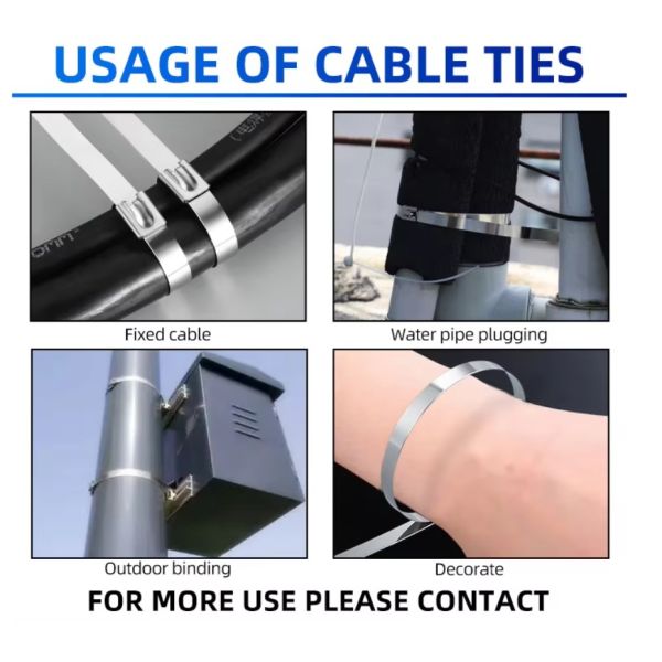 Telas de cable de acero inoxidable de autobloqueo duraderas 304 de trabajo pesado para empaquetado