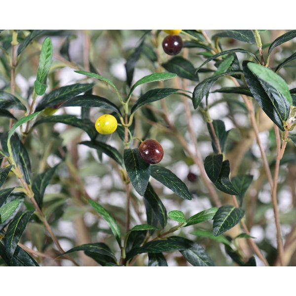 UV Resistant Fake Plant 2.5m tall faux potted olive tree In Planter for Indoor House Plants & Tall Floor Decor