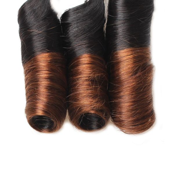 Funmi Hair Ombre Brazilian Hair Bundles Bouncy Curl Spring Curl 1B/4 Ombre Virgin Human Hair Weave