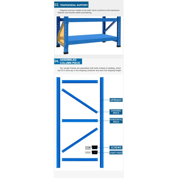 Medium Heavy Duty Height Adjustiable Metal Rack For Warehouse / Industrial Factory Garage