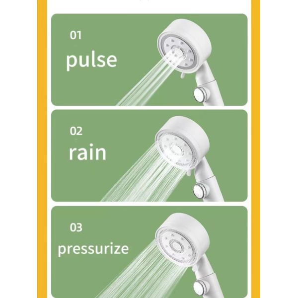 High Pressure Water Saving Handheld Shower Head with ABS Plastic and Massage Feature2