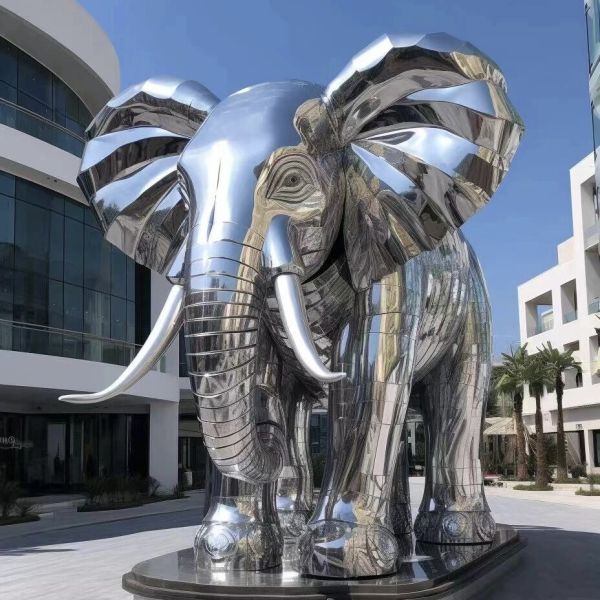 Customized Colors Modern Abstract Mirror Stainless Steel Sculpture for Outdoor Decoration from Model