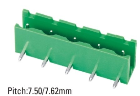 Plug-Terminal Block socket closed straight pin Pitch:7.62mm / 0.3 in