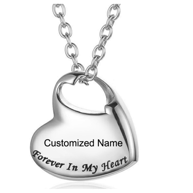 Gift Heart Locket Necklace Small Stainless Steel Jewelry for Picture Keepsake Pendant
