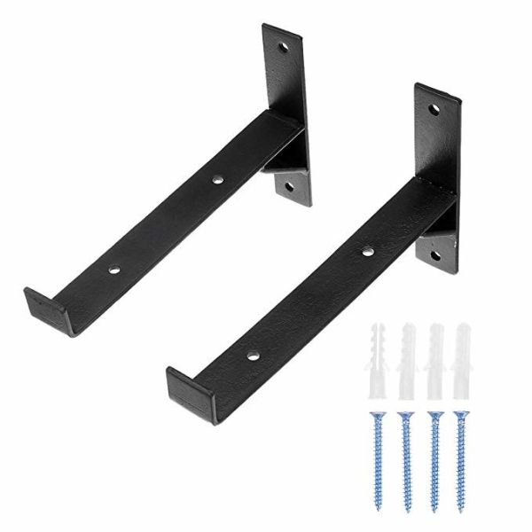 Floating Wall Shelf Bracket Heavy Duty L Shaped Metal Bracket with Powder Coat Finish