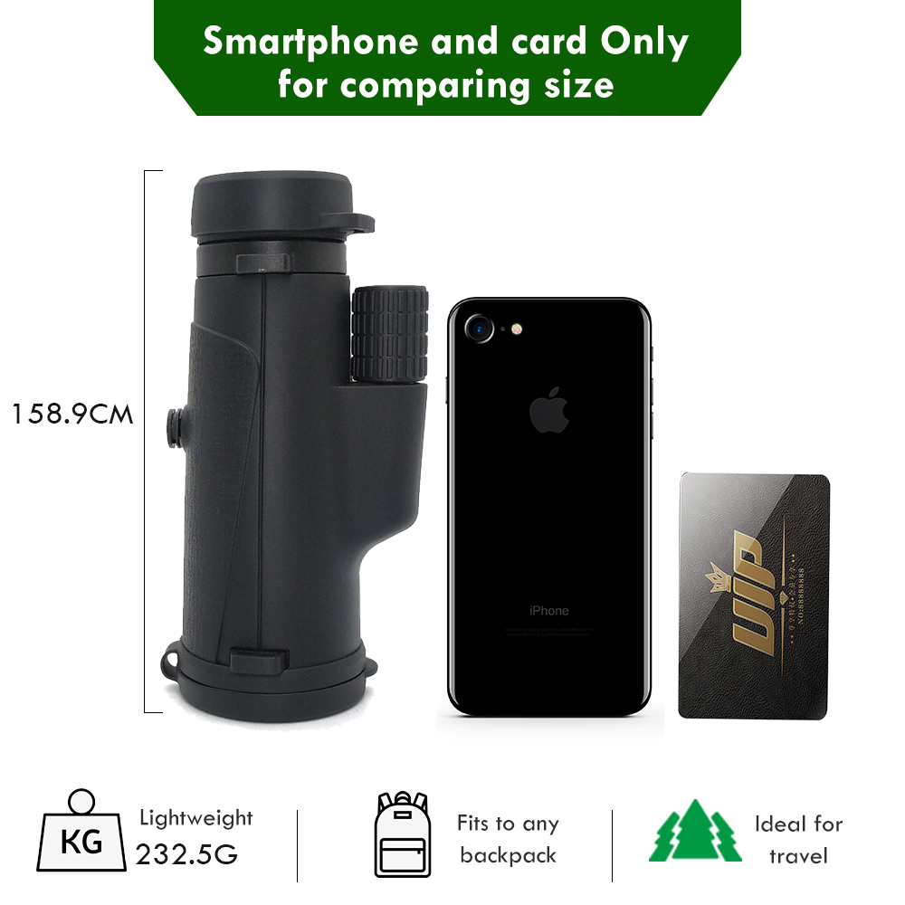 телескоп 12X42 HD Monocular с BAK4 объективом призмы FMC для камеры мобильного телефона